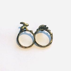 Tortoise and Hare Double Ring